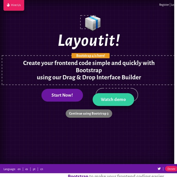 LayoutIt! - Interface Builder for Bootstrap | Pearltrees