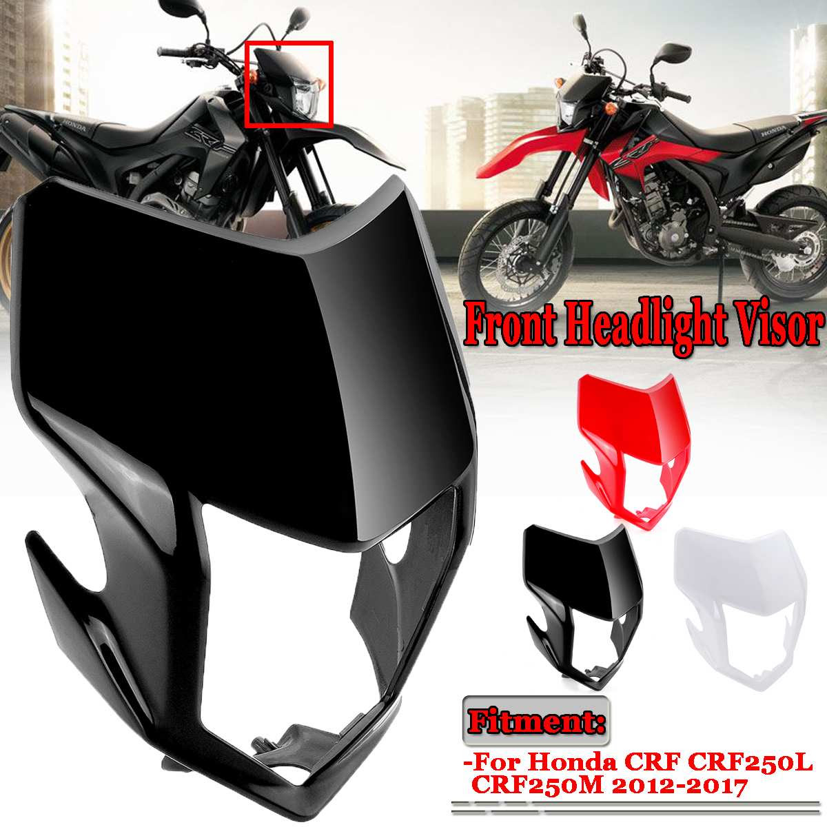 Motorcycle Front Headlight Lamp Visor Fairing Windshield Protective For Honda Crf Crf250l Crf250m 12 17 Covers Ornamental Mouldings Aliexpress