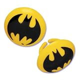 Batman Symbol Cupcake Party Rings (12)