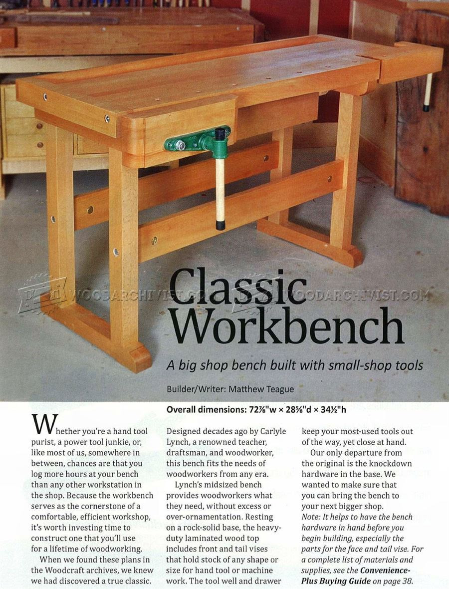 Classic Woodworking Bench Plans