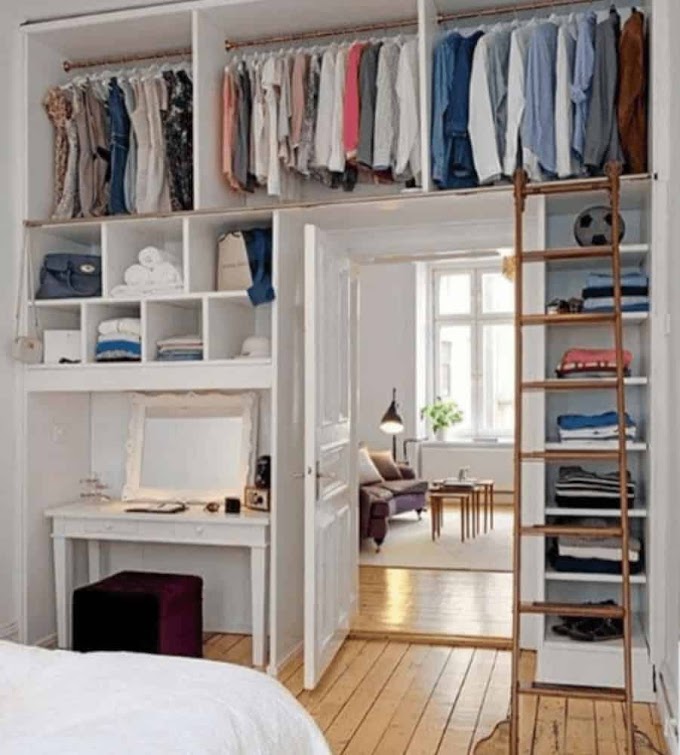 Organizing A Small Bedroom - Tips for Organizing Children's Bedrooms / Choose a headboard like the brimnes headboard from ikea or the south shore vito bookcase headboard that gives you storage space for books, magazines.