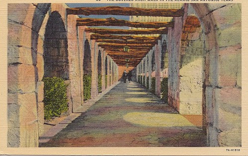 The Covered Arch Walk in The Alamo, Postcard
