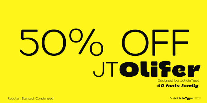 [eciqf] Download JT Olifer fonts from Jolicia Type