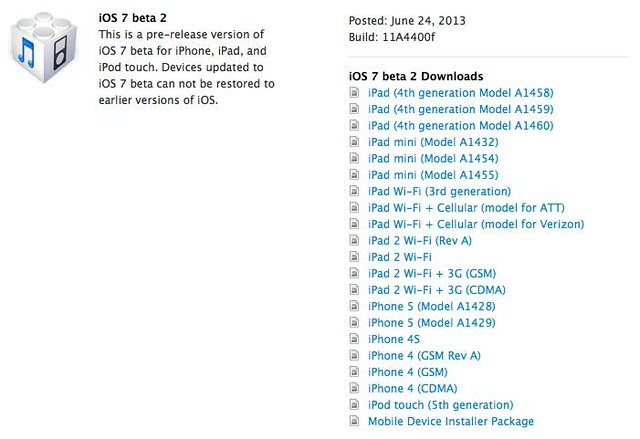 IOS 7 Beta 2 出來了 .....