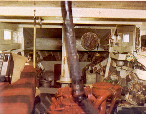 Inside Ron's boat