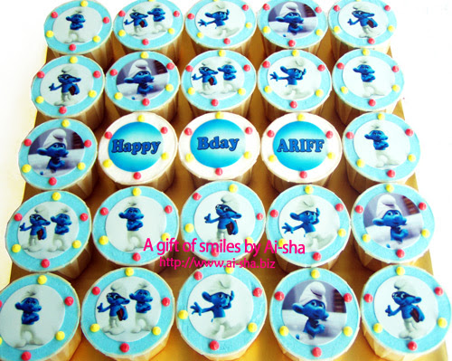 Birthday Cupcakes Edible Image The Smurfs