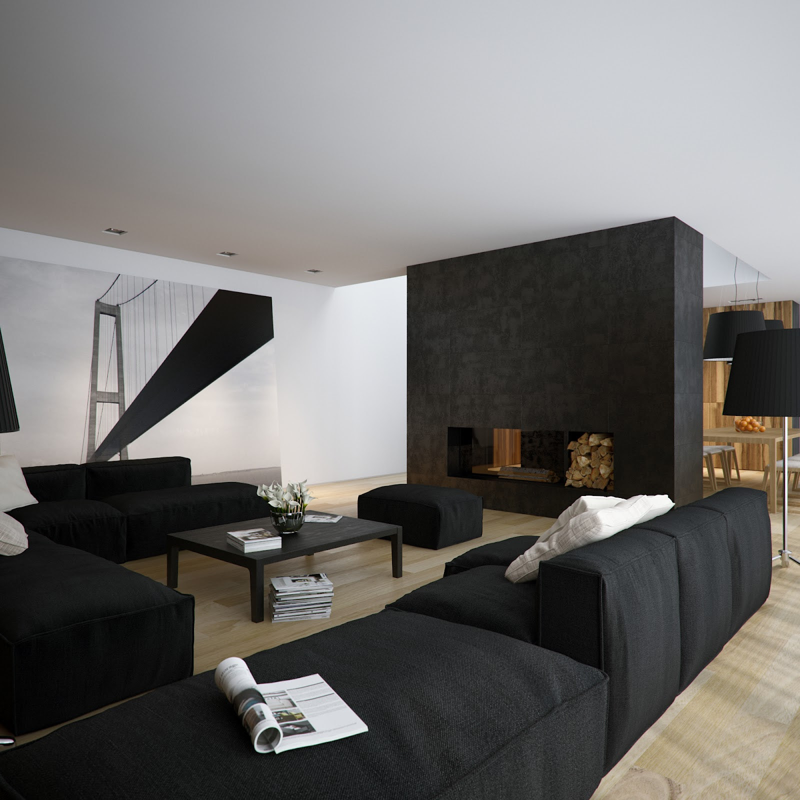 Modern iMinimalisti Black and iWhitei Lofts Modern iMinimalisti Black and iWhitei Lofts