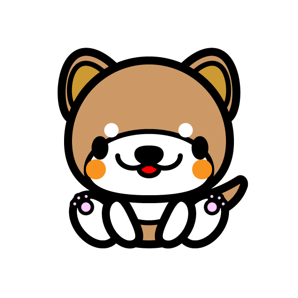 かわいい柴犬の無料イラスト 商用フリー オイデ43