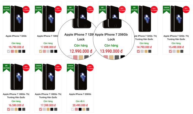 Hình ảnh iPhone 7 lock giá 13 triệu hút khách dịp cuối năm số 3