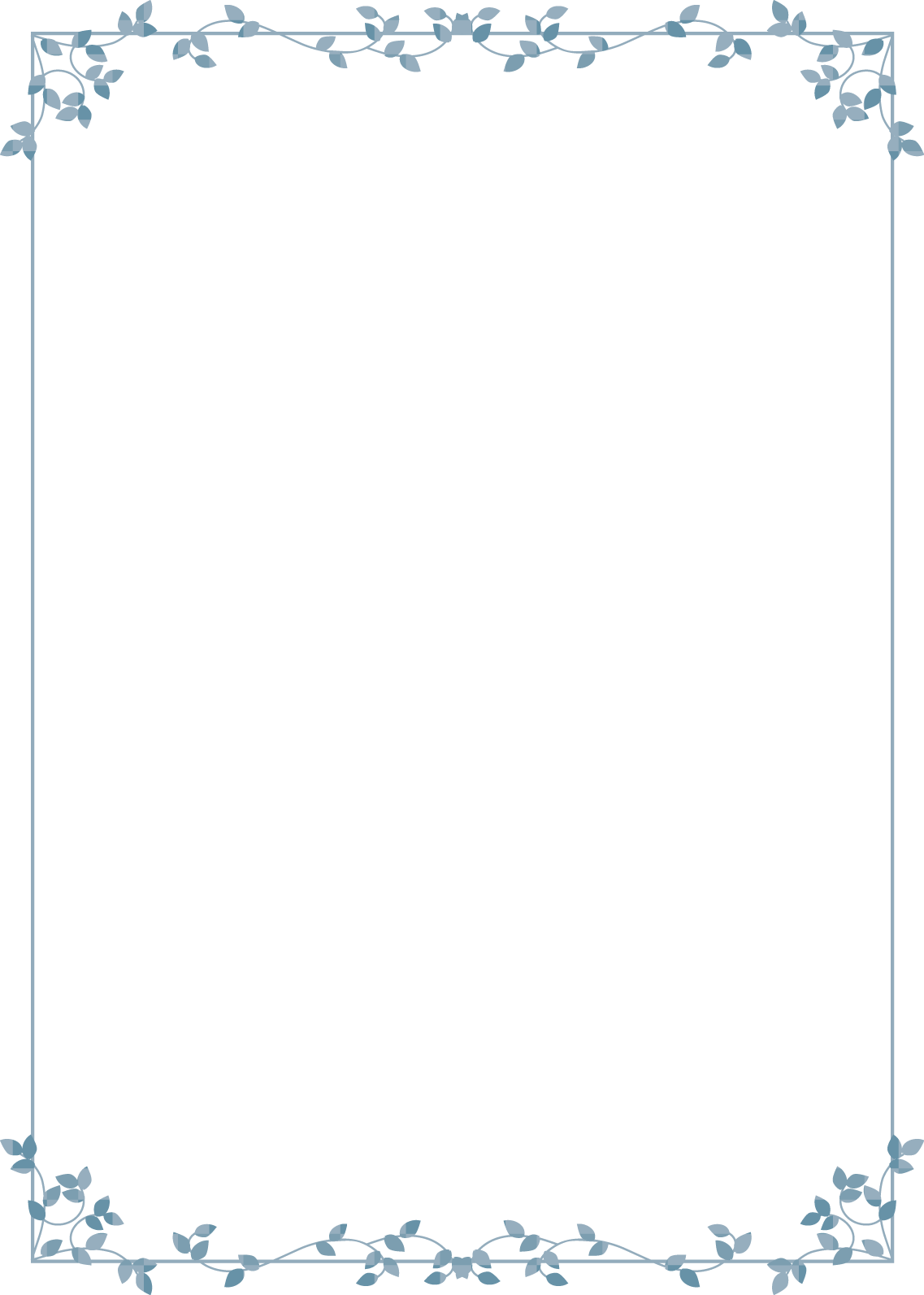 枠 飾り枠フレーム 葉デザイン 無料イラスト素材