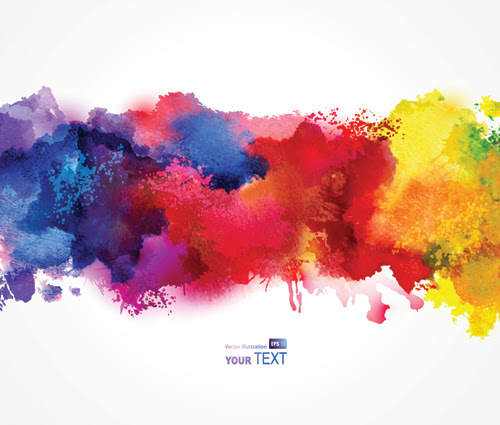 Download Splash watercolor stains background vector material 04 - Vector Background free download