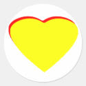 Heart Yellow Red Wedding Invitation The MUSEUM Zaz