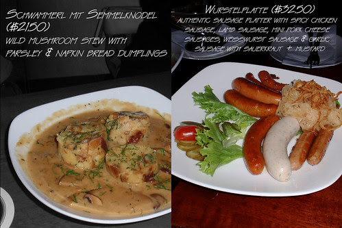 Schwammerl mit Semmelknödel & Würstelplatte