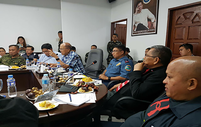 DAVAO BLAST. PNP chief Director General Ronald dela Rosa (far right) during the Command Conference of the Regional Peace & Order Council meeting at the PRO11 headquarters in Davao City on September 3, 2016. Photo by Col. Edgard Arevalo/AFP PAO  