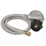 Bayou Classic M5LPH, 36' Stainless Braided Low Pressure Hose, 1-PSI Regulator, 3/8' Flare Swivel Fitting