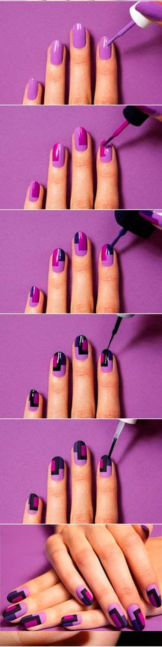  90s-Inspired Nail Art Design winter 2016