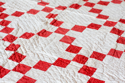 Vintage Red + White Baby Quilt by Jeni Baker