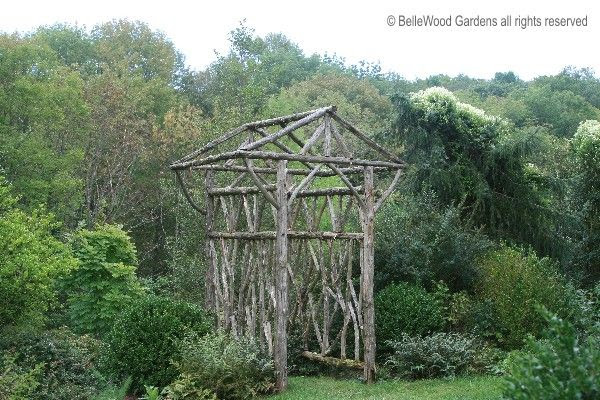 Love rustic arbors.  Gardening and Landscaping  Pinterest