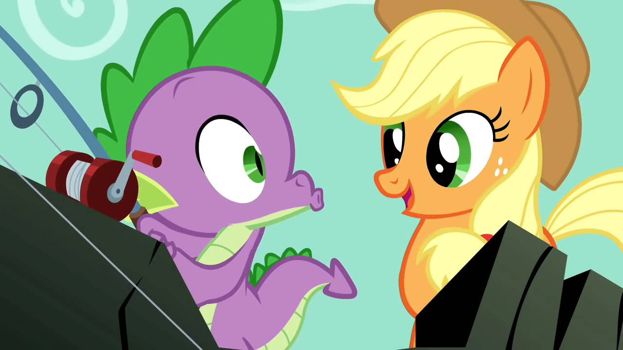 Spike - (almost kissing Applejack ) - YouTube