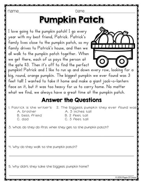The answers are included in the pdf. reading comprehension passages and questions bundle reading