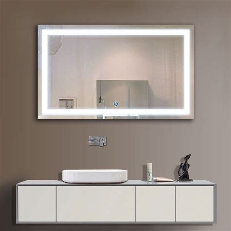 Pansonite led wall mount makeup mirror · sunplustrade makeup mirror with lights and magnification · wall mounted lighted vanity mirror 8 inch 1x/ . DECORAPORT 40 Inch 24 Inch Horizontal LED Wall Mounted