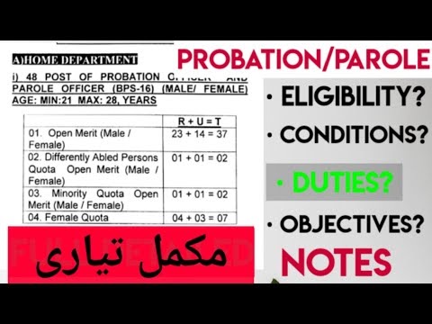 Probation and parole officer