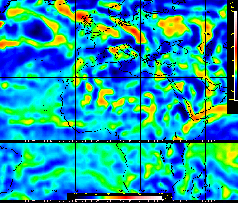 850mb Vorticity - East Atlantic