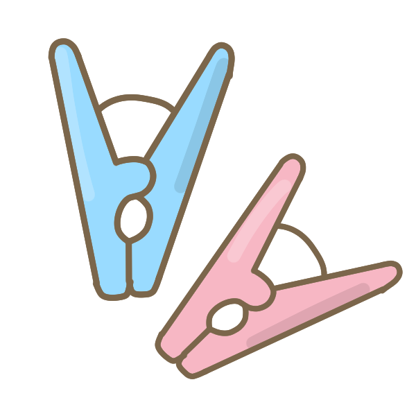 洗濯バサミ 小 のイラスト かわいいフリー素材が無料のイラストレイン