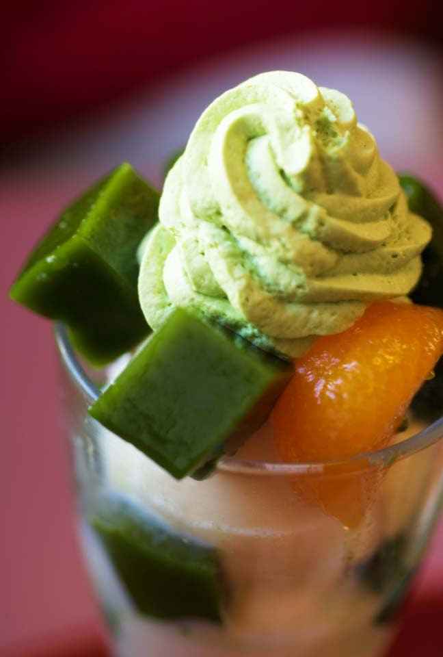 ゆんフリー写真素材集 No 5790 抹茶パフェ 日本 京都