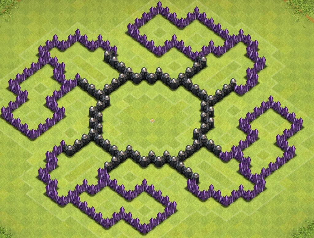 Town Hall 8 Trophy Base (Funnel Deception)