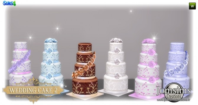  Wedding  cake  set at Jomsims Creations  Sims  4  Updates