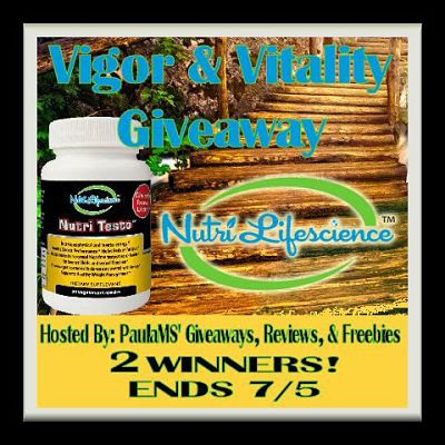 2 Winners! Vigor & Vitality #Giveaway Ends 7/3 #LifeScience