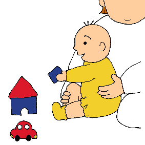 いまいずみ小児科 お座りの練習