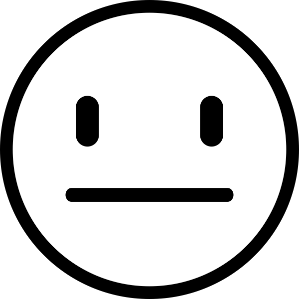 Straight Smiley Face | Free download on ClipArtMag