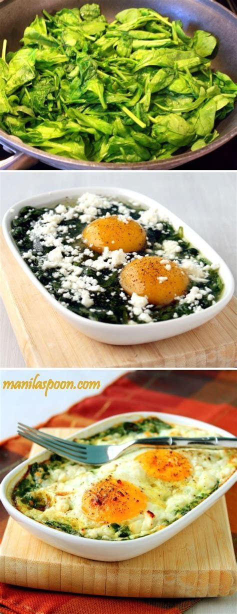 baked spinach eggs delicious recipes baking