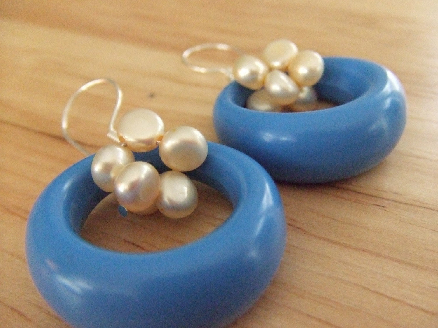 Cornflowers. Earrings.