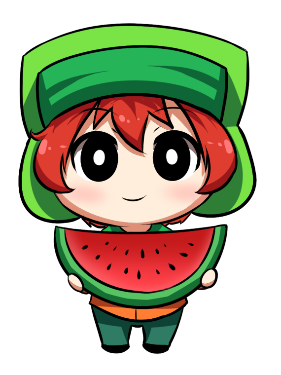 Watermelon Cartoon Face