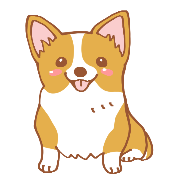 コーギーのイラスト かわいいフリー素材が無料のイラストレイン