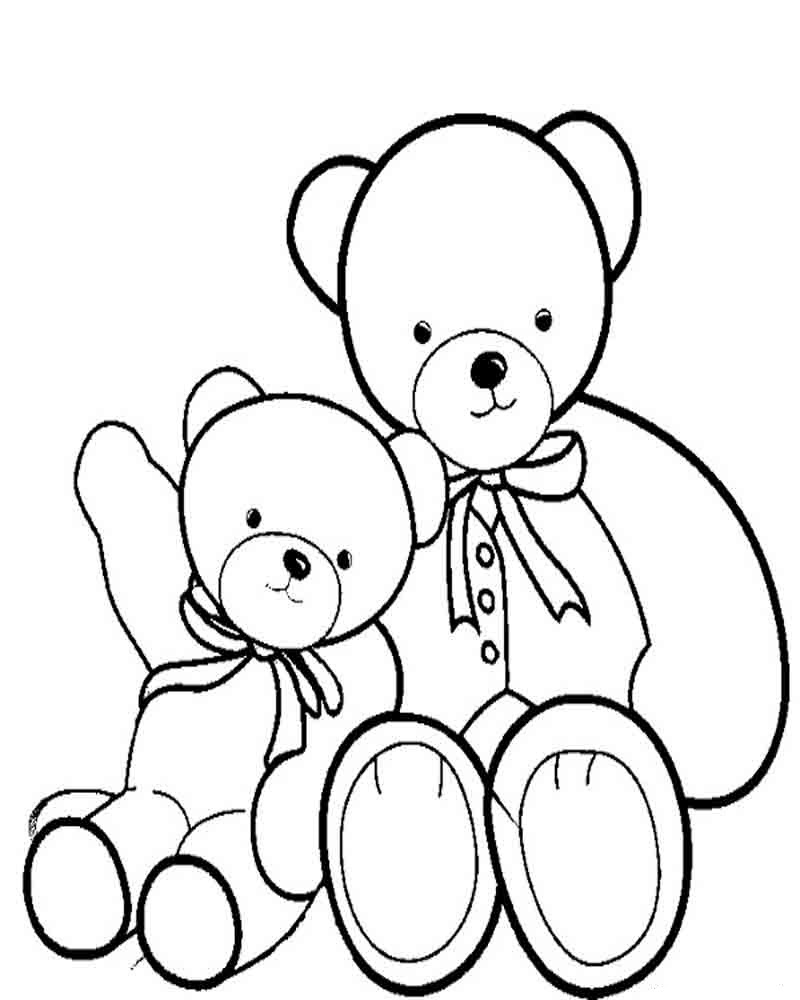 Teddy bear coloring pages for girls to print for free