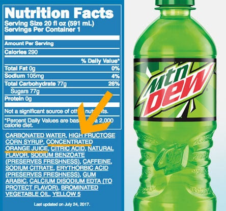 Mountain Dew is mainly just orange juice.