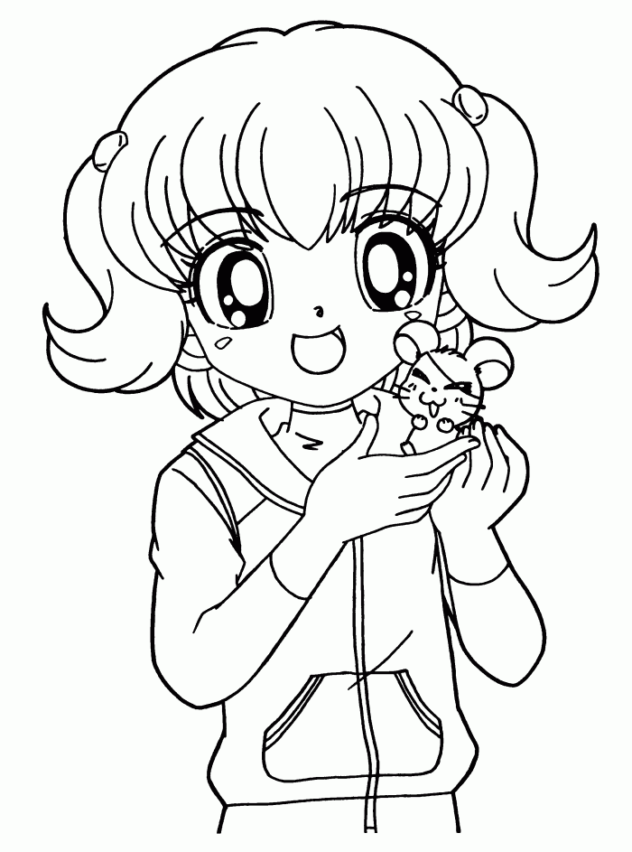 Cute girl coloring pages to download and print for free