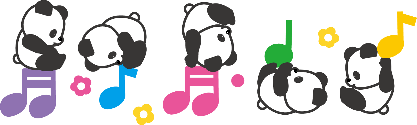 動物たちの音符のイラスト 無料イラスト フリー素材
