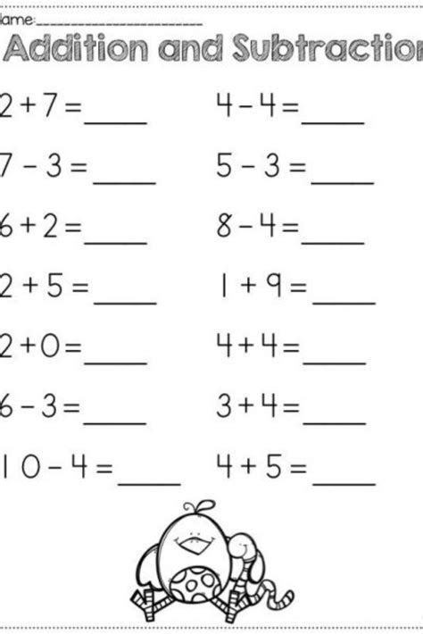 Webkindergarten addition and subtraction worksheets. add or subtract worksheets worksheetschools