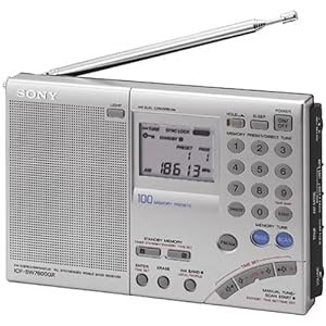 Sony ICF-SW7600GR AM/FM Shortwave World Band Receiver with Single Side Band Reception, plus External Plug-in Antenna
