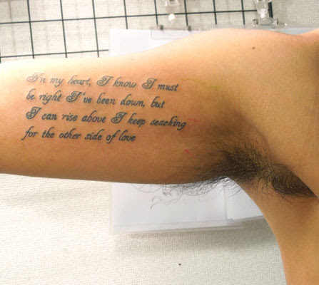 誓いの言葉 レディーガガのタトゥー風 千葉 船橋タトゥースタジオ Aosuke Tattoo