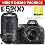 Nikon D5200 Digital SLR Camera & 18-55mm G VR DX AF-S Lens and 55-300mm VR DX AF-S Lens