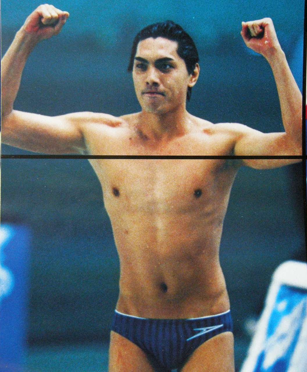 イケメン水泳選手 競パン 革パン ジーパン