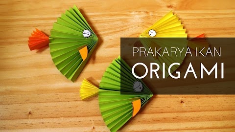 cara membuat origami ikan mudah