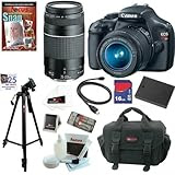 Canon EOS Rebel T3 12.2 MP CMOS Digital SLR Camera with EF-S 18-55mm f/3.5-5.6 IS II Zoom Lens & EF 75-300mm f/4-5.6 III Telephoto Zoom Lens + 10pc Bundle 16GB Deluxe Accessory Kit