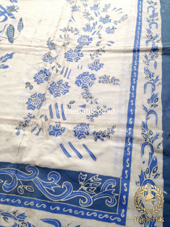 Kain Batik Tulis Warna Alam Boketan Biru Indigo Putih Kain Batik Tulis Warna Alam Boketan Biru Indigo Putih